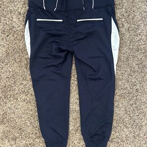 Kids Navy Softball Pants with White Trim